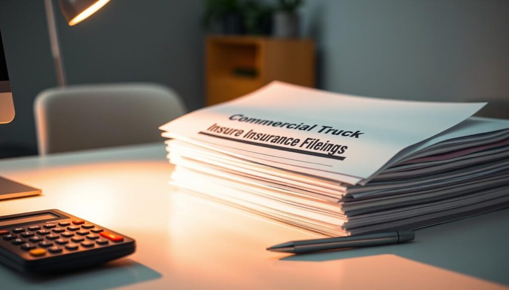 commercial truck insurance filings